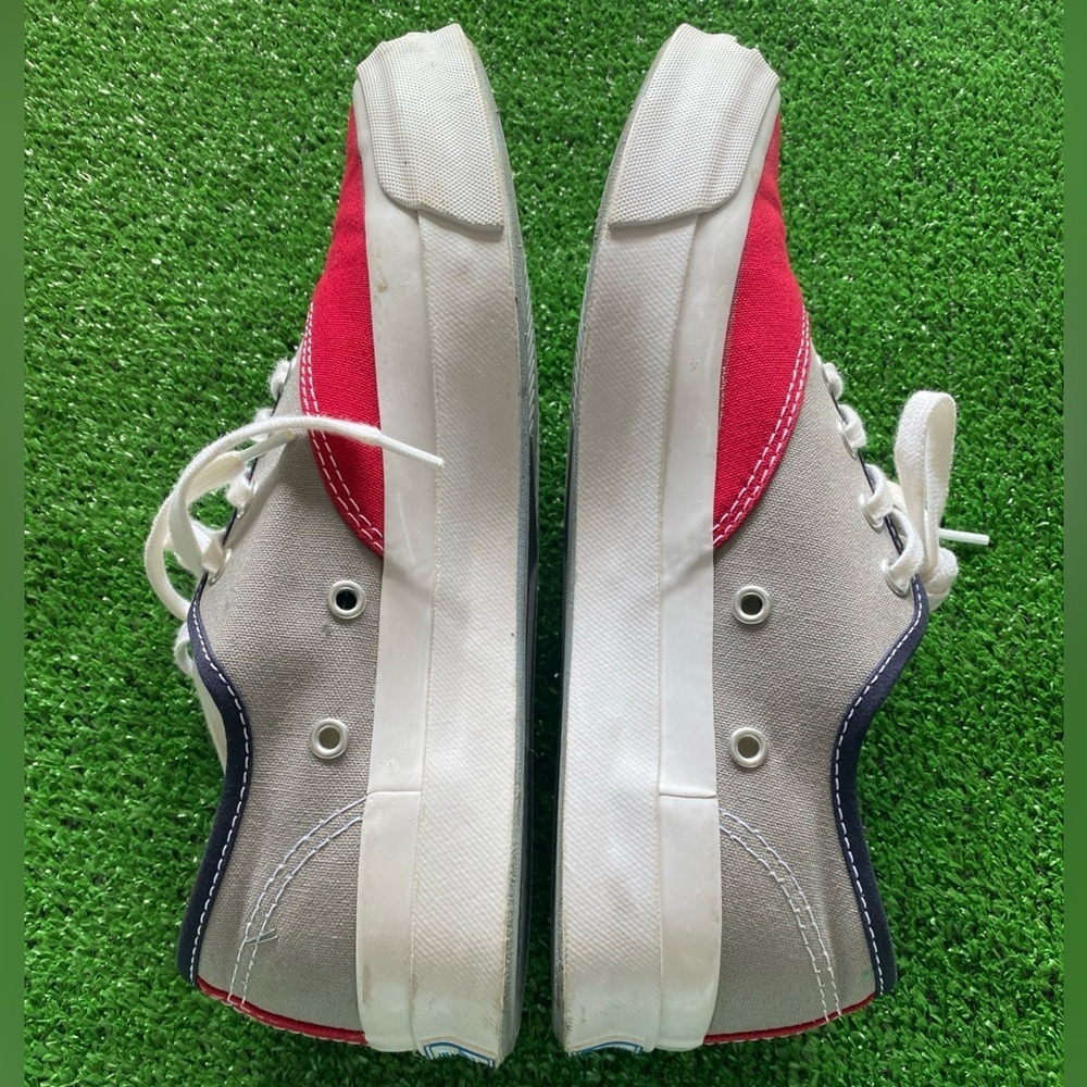 Converse Jack Purcell Low Top Red Gray OHIO STATE Deck Shoes Men 6M Women's - Picture 3 of 7